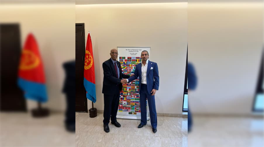 H.E. Gurdip Dev Bath meeting Ambassador Alem Tsehaye Woldemariam
